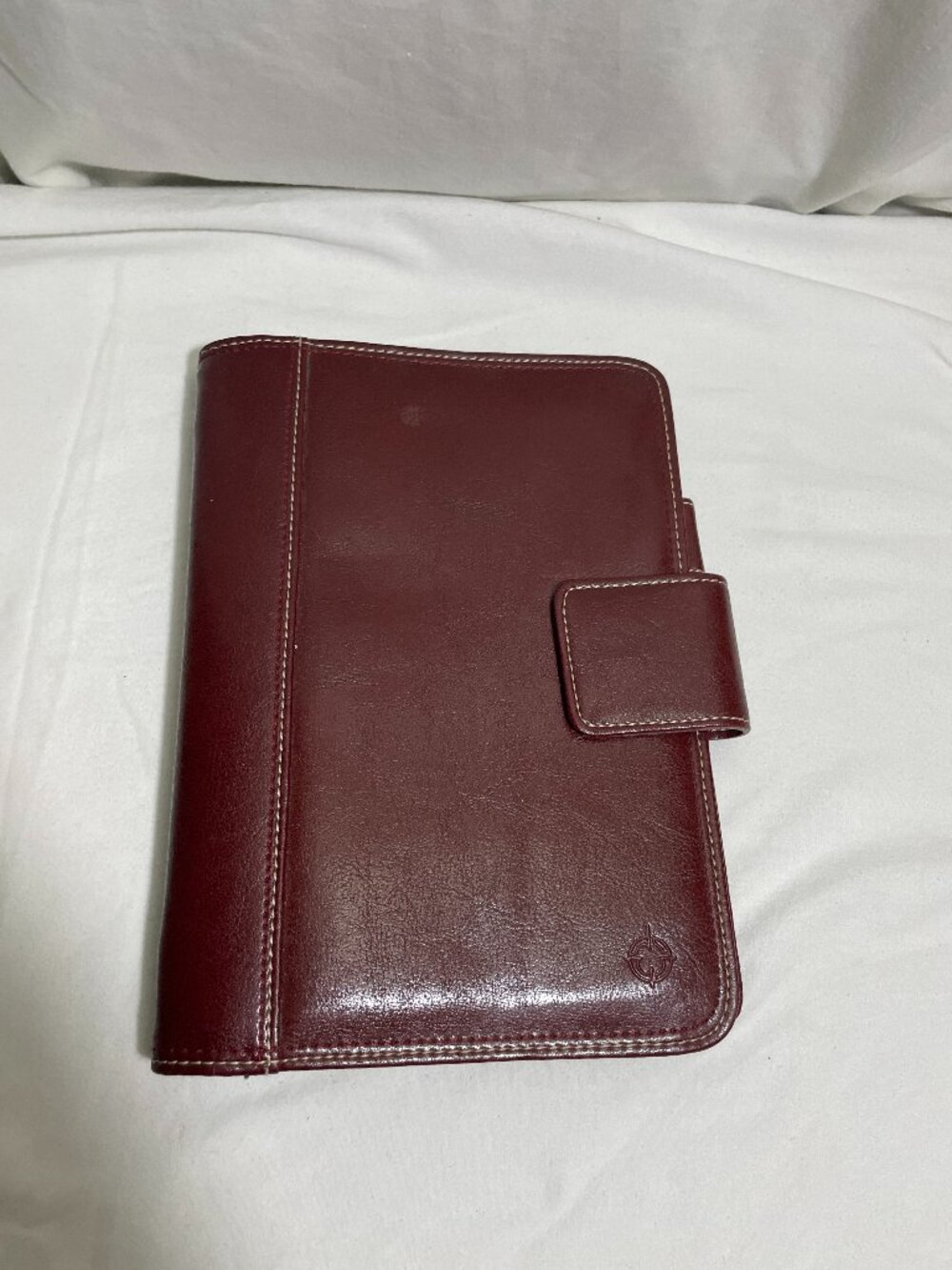 Franklin Covey Burgundy Classic Planner Binder 7 Ring Organizer Inserts 9.5”